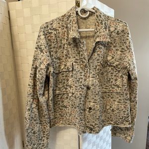 Lepoard Trucker Jacket Size L